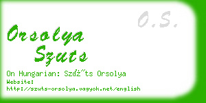 orsolya szuts business card